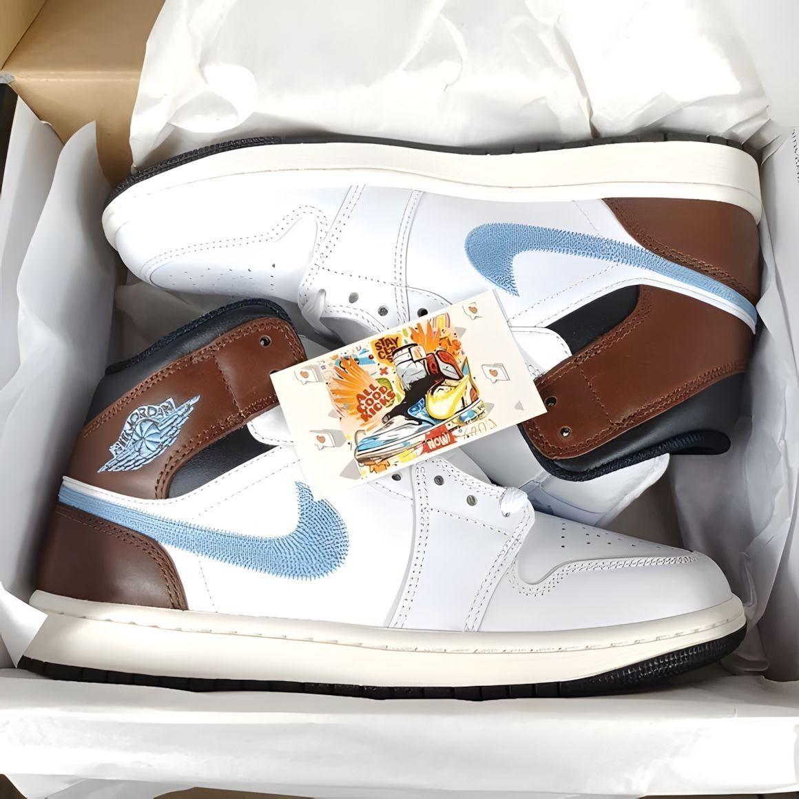 AJ1 Mid棕蓝灰实战报告👟